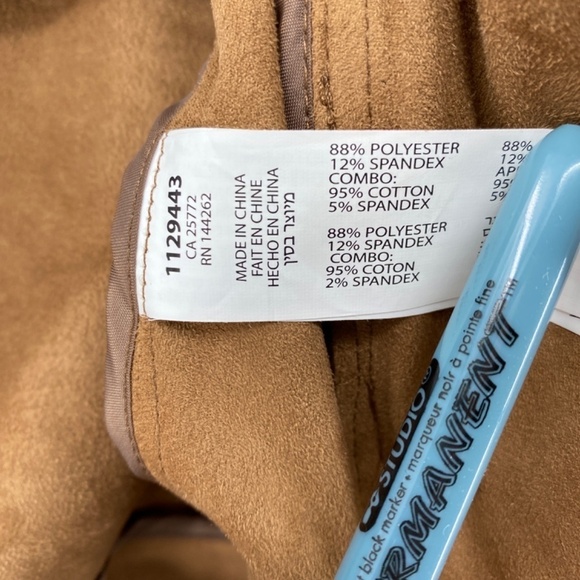 Dex Jacket Woman's Size Medium Distressed Faux Leather Long Sleeve Full Zip - Picture 14 of 15